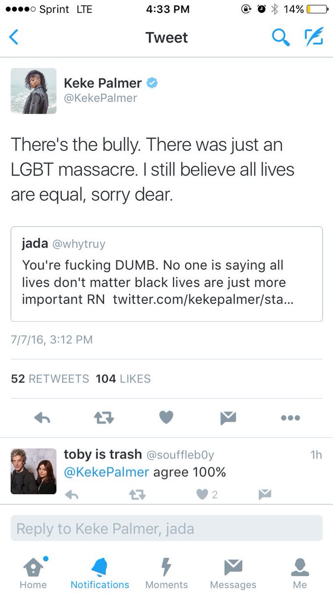 StompOnYoTweets's tweet image. So she responded to the person cussing her out but blocked me for explaining what BLM means 💁🏾 #LackOfIntelligence