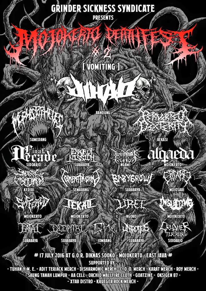 Mojokerto Death Fest 17 July 2016 ged diknas sooko mojokerto jawa timur