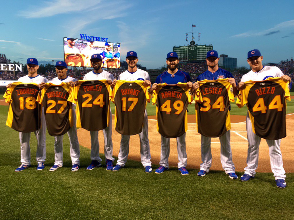 Chicago Cubs on X: Presenting our 2016 All-Stars with their official  @MajesticOnField NL jerseys. #ASG  / X