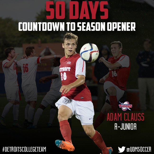 The countdown is on - just 50 days away from the season opener for @UDMSoccer! #DetroitsCollegeTeam