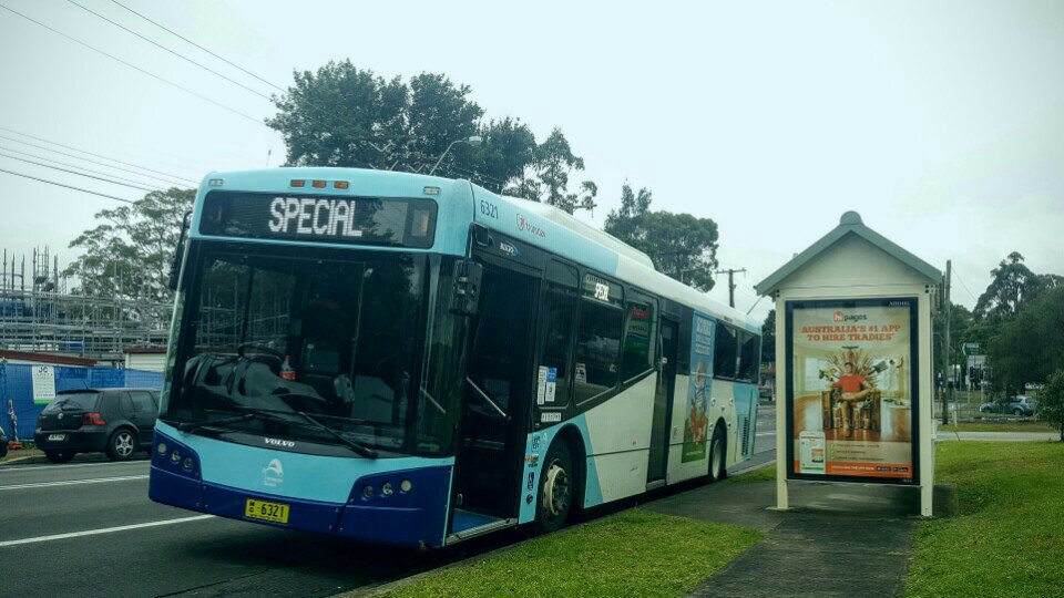Transdev NSW Mt Kuring-gai m/o 6321 Volvo B7RLE/Bustech VST (@ BP Asquith in Sydney, NSW) swarmapp.com/c/80RGG9Mz0V4
