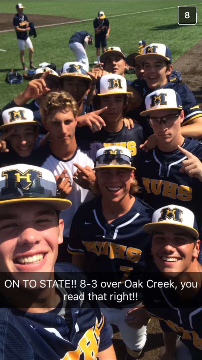 WIBallCentral's tweet photo. In the end it's Marquette who gets the last laugh over rivals Oak Creek. Hilltoppers win 8-3 in the state semifinals https://t.co/3uzkTNfIxD