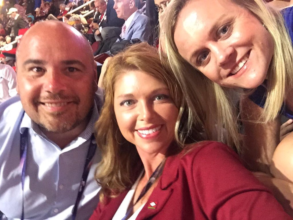 Ready for <a href="/realDonaldTrump/">Donald J. Trump</a> to address the delegation! #RNCinCLE #MakeAmericaOneAgain <a href="/SenJHutch/">Jeremy Hutchinson</a> @cassgonzales82