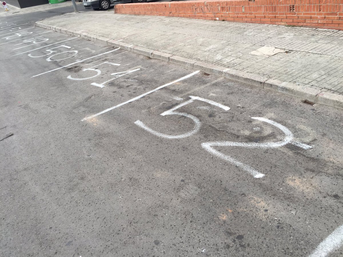 Ya están pintados los números y lugares de los carafales de @penyes2016