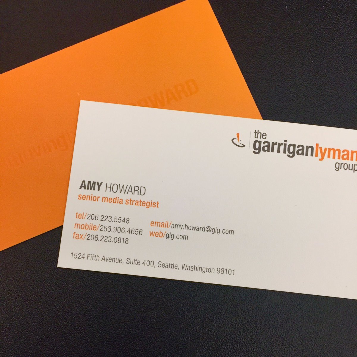 HelloAmyHoward's tweet image. New title. New business cards. 😊 #promotion @garriganlyman