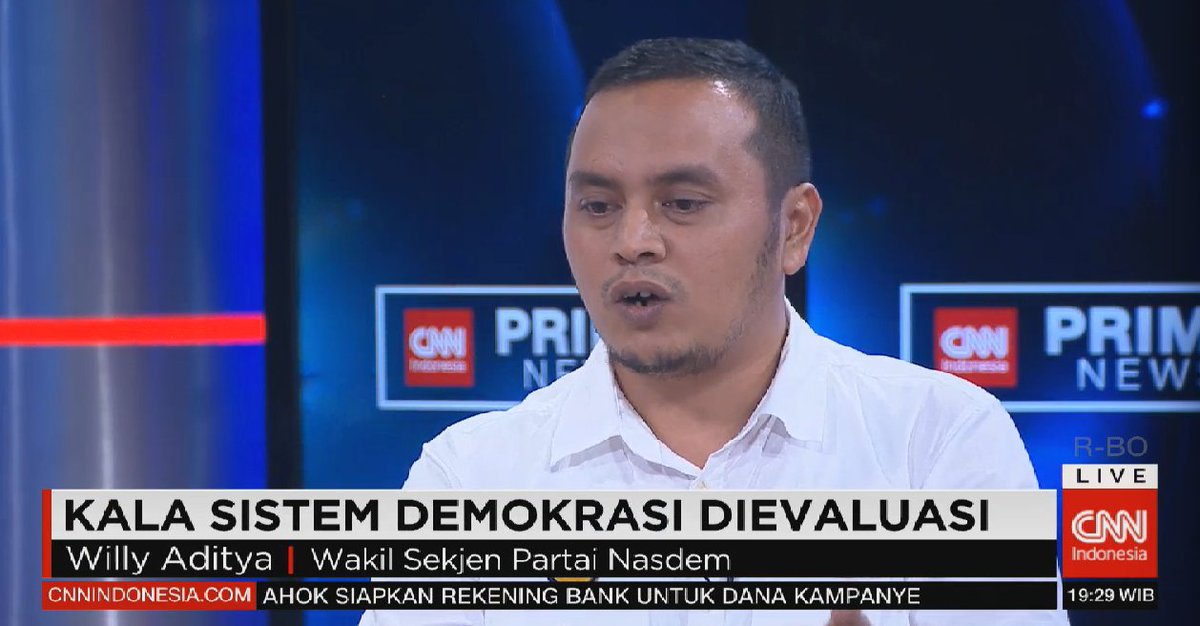 .<a href="/adityawilly/">Willy Aditya</a>: Nasdem mendukung sistem proporsional terbuka. #PrimeNews
