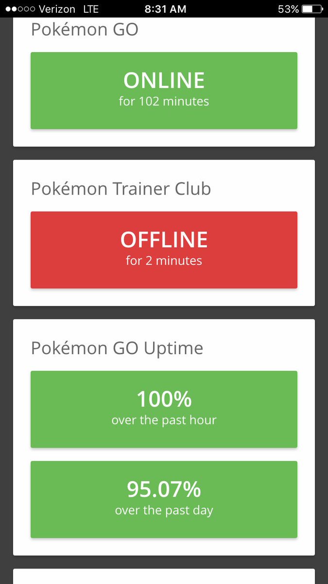 GoPokemonStatus's tweet image. #PokemonGo Server Update: Was down a little earlier but it seems to be doing better.  #PokemonGOJapan