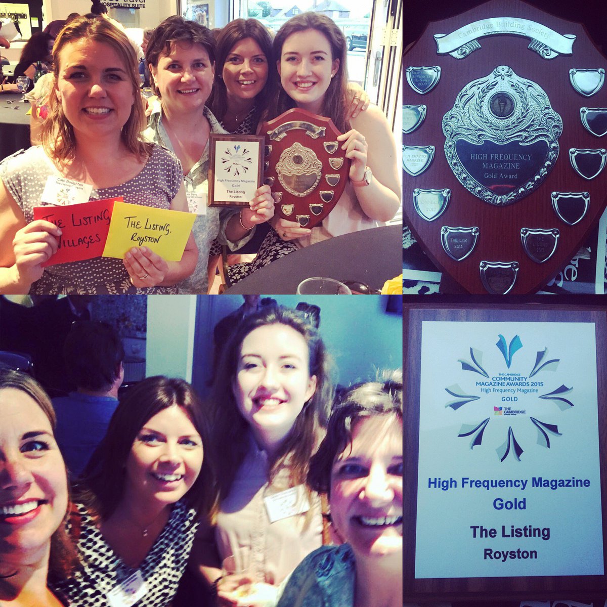 TheListing's tweet photo. #TeamListing #FeelingLoved as we celebrate winning two awards @cambridgebs #CambridgeCMAs - https://t.co/Y3XKAPQjxo https://t.co/p8d20fHktX