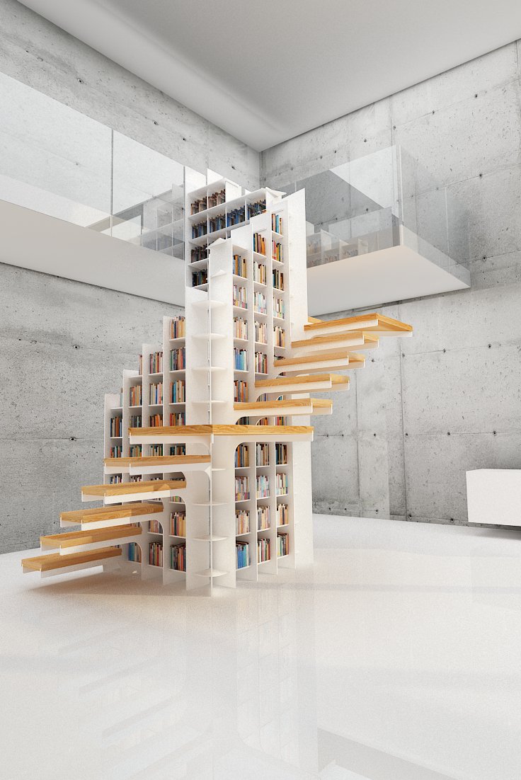 Bookwitty On Twitter This Spiral Staircase Bookshelf Also Has A