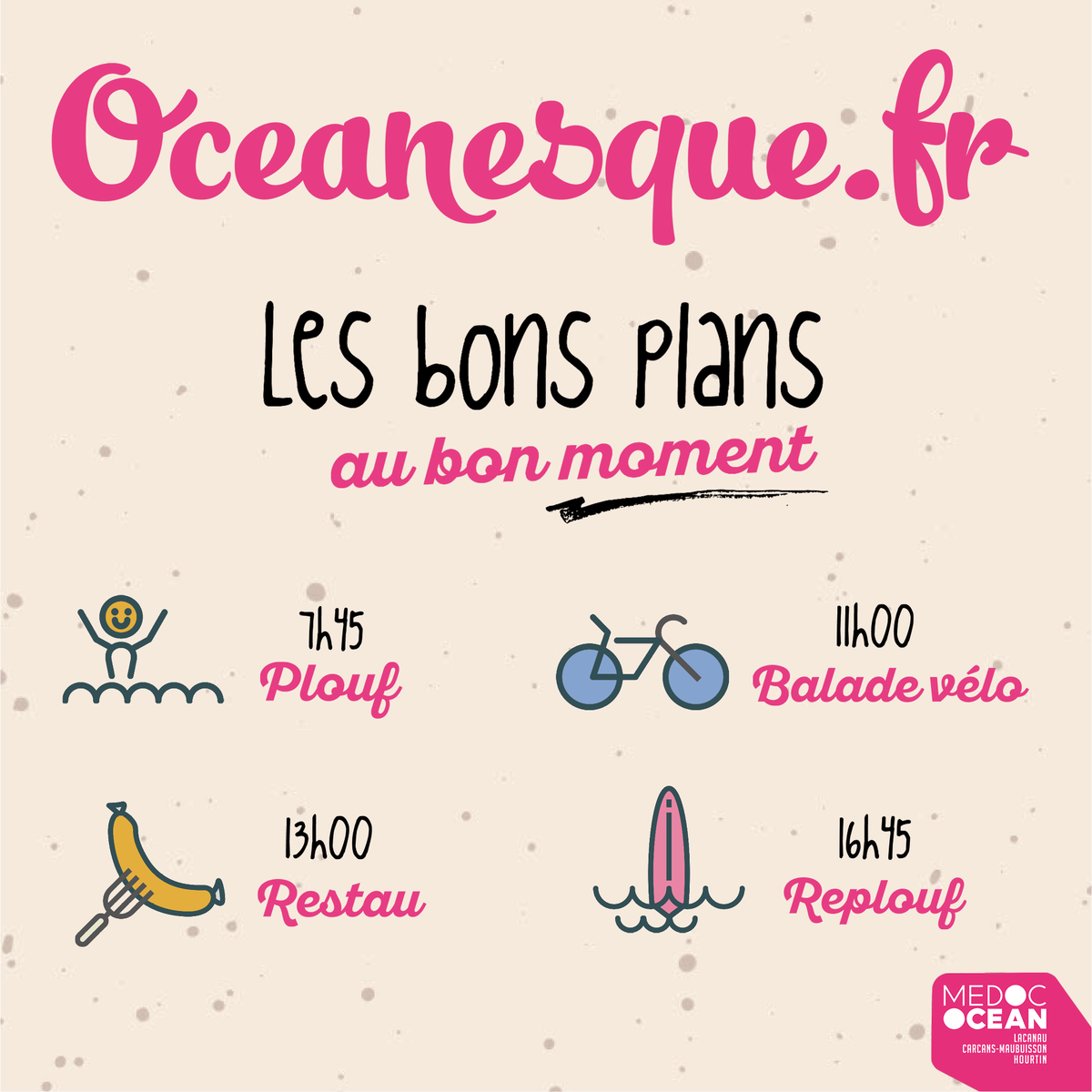 medocatlantique's tweet photo. Les bons plans au bon moment c'est ici: https://t.co/hXTBl4quts
#lacanau #carcans #hourtin #medococean
@villelacanau https://t.co/e6SGV7d5TN