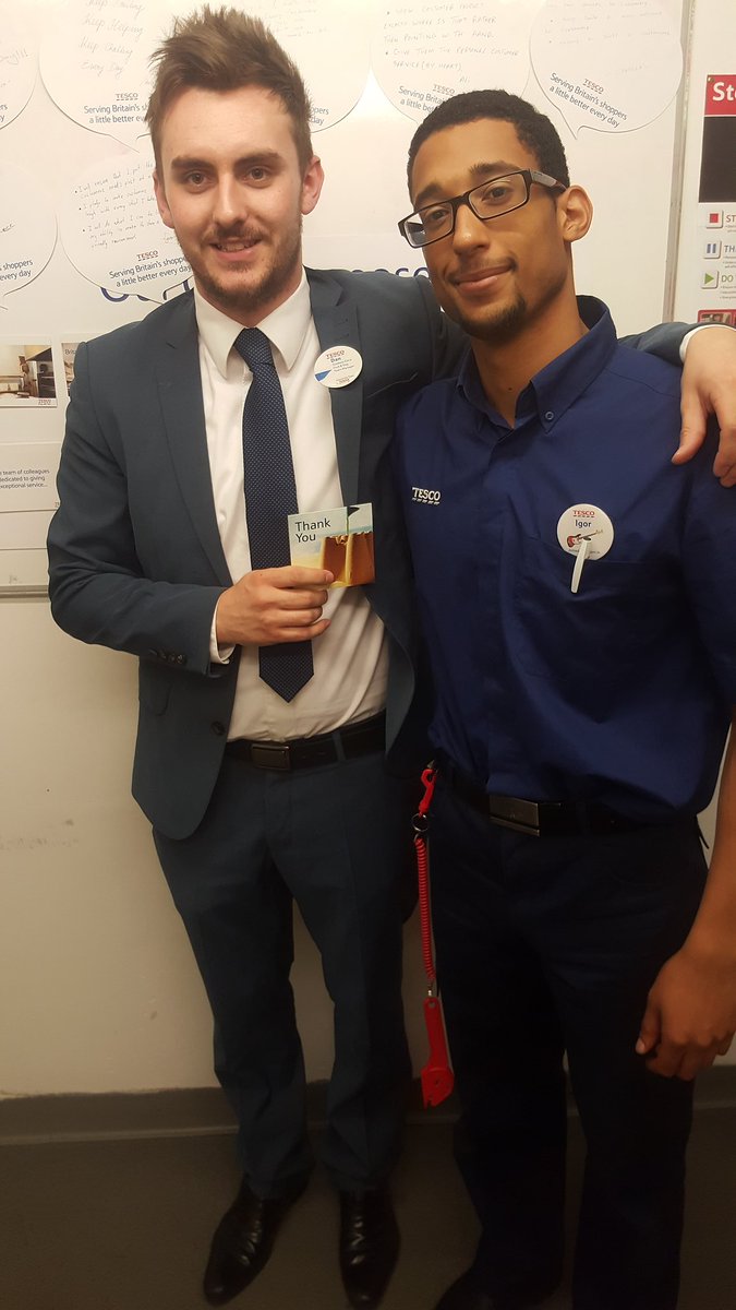 Great job Igor! Receiving great customer feedback for carrying bags to a customers car! Well done ☺