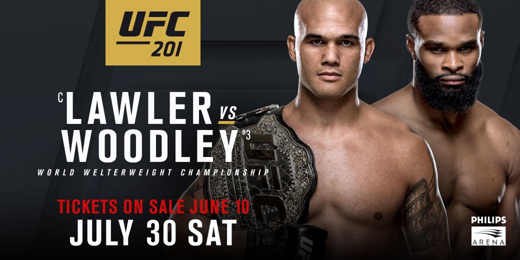 StateFarmArena's tweet photo. Today's #FreebieFriday: Tickets to #UFC201 next Saturday! RETWEET this tweet for your chance to win. https://t.co/EjwKZmVO6p