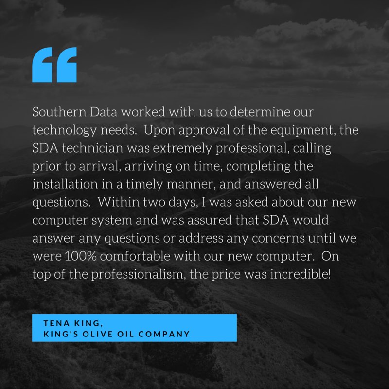 SouthernData's tweet image. We love when you share your experience with us! Send us a little note today. #southerndata #SpotSouthernData