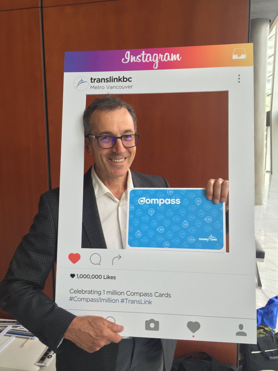 TransLink's tweet photo. Thanks @pladner for being 1 in a million! #Compass1Million Have you entered to win? https://t.co/MtA5wTIjgs ^sk https://t.co/WPHSgwtUwC