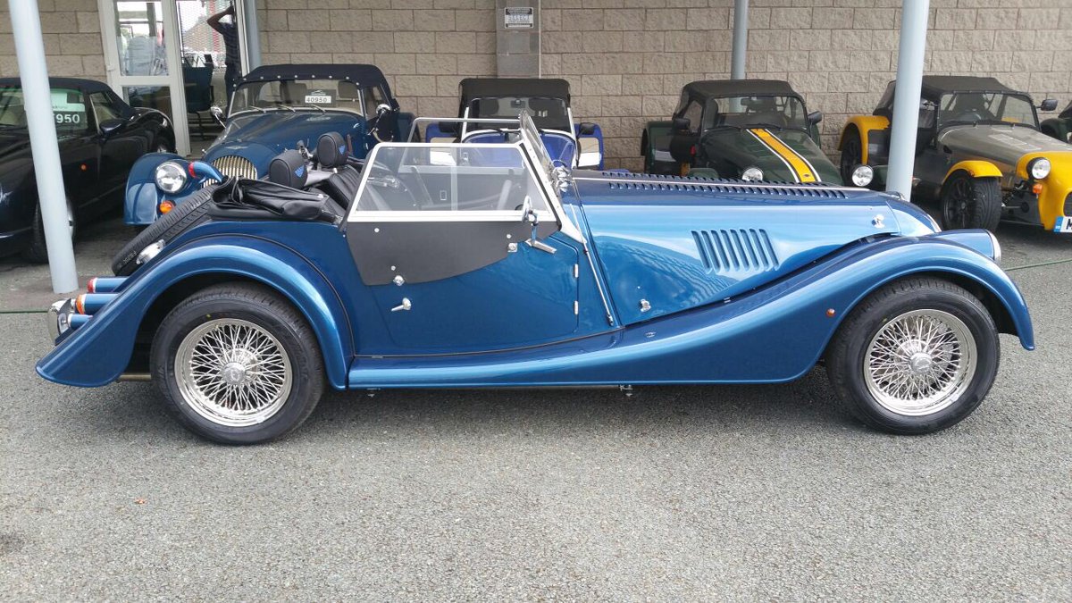 More brand new Morgan stock just arrived !! Plus 4 in Jaguar Antigua blue. Available immediately ! #morgan