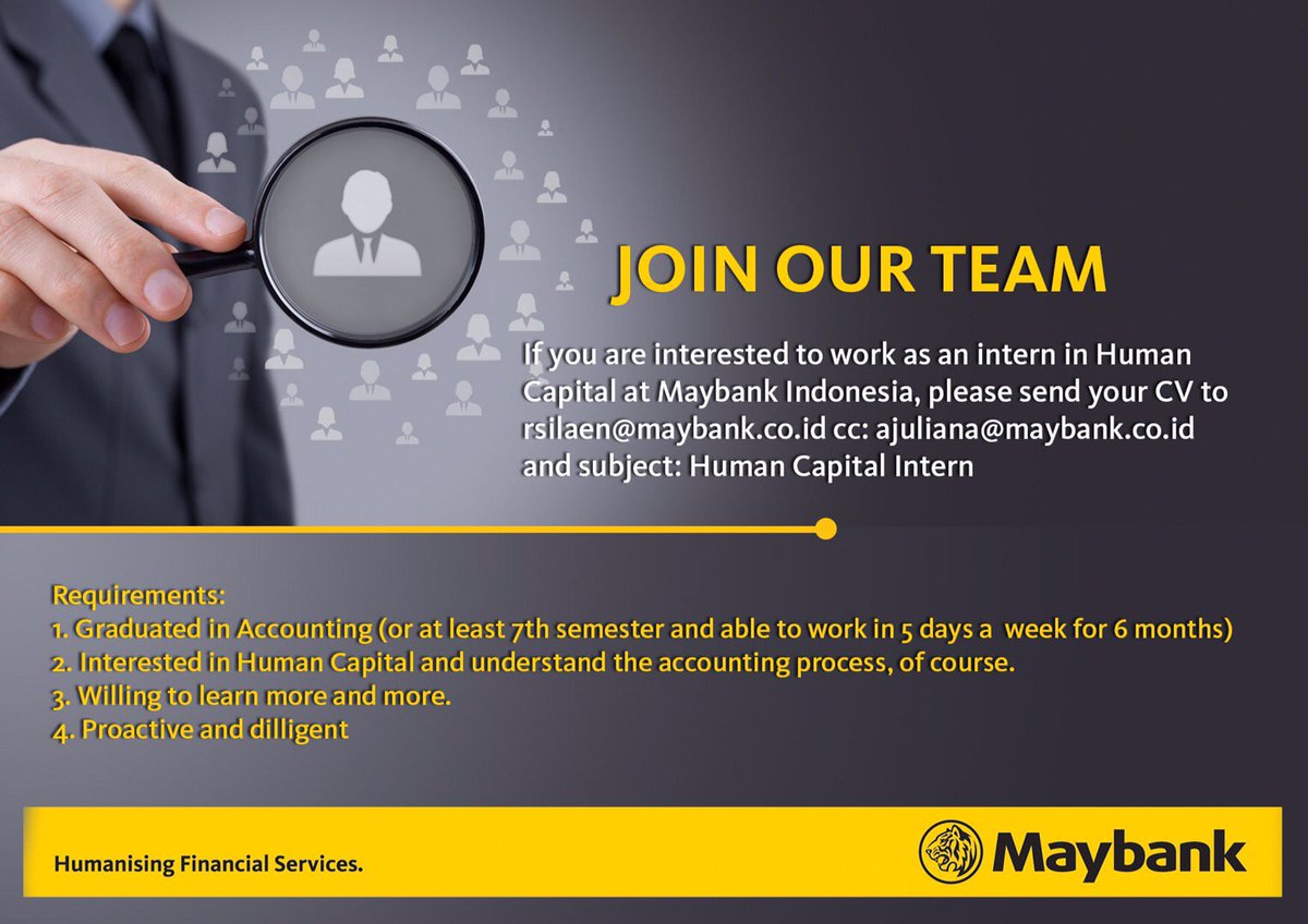 Icc Presuniv On Twitter Maybank Indonesia Internship Program In Human Capital Be Ready To Learn And Grow