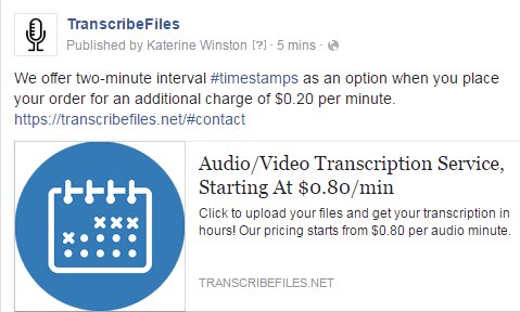 FilesTranscribe's tweet image. Two-minute interval timestamps when u place ur order for additional charge $0.20 per minute. transcribefiles.net