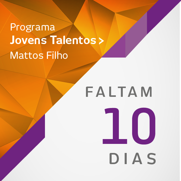 MattosFilho's tweet photo. Faltam 10 dias para a abertura das inscrições do #ProgramaJovensTalentos2017. Acompanhe! https://t.co/uAZcBDK5iB https://t.co/aKbbwgolVb