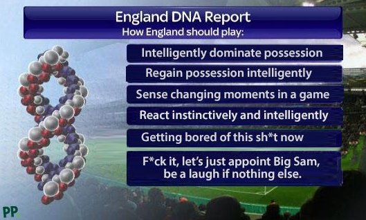Someone at the FA might have to update their DNA...