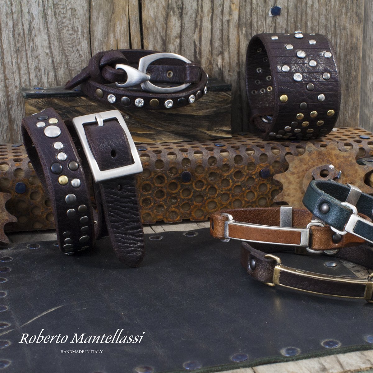 MantellassiR's tweet photo. Here is our new rock line! #rockstyle #leatherbracelet #madeintuscany #handmade #rock #robertomantellassi https://t.co/ipQ4QGpHsH