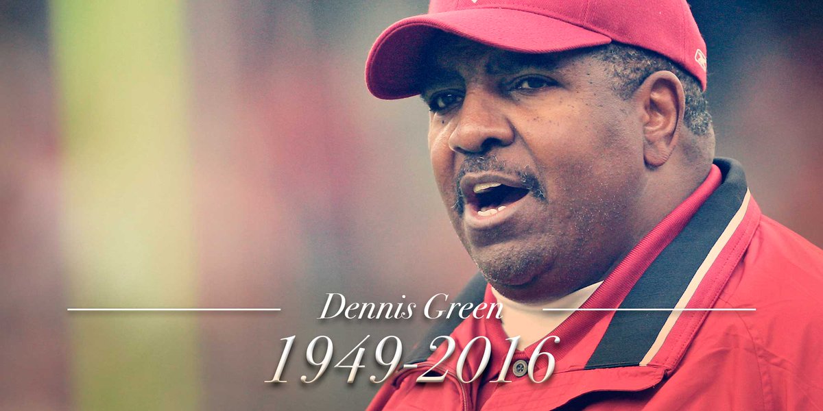 Former Vikings and Cardinals head coach Dennis Green passed away this morning at the age of 67. #RIP