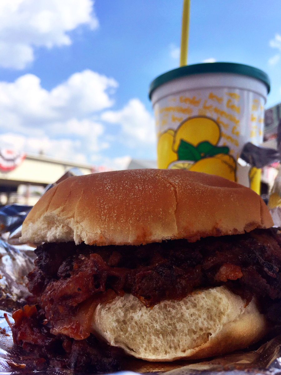 DelStateFair's tweet photo. It's almost lunch, so why not head over to the #DelStateFair for a pulled pork sandwich with an ice cold lemonade? https://t.co/jv36foZve6