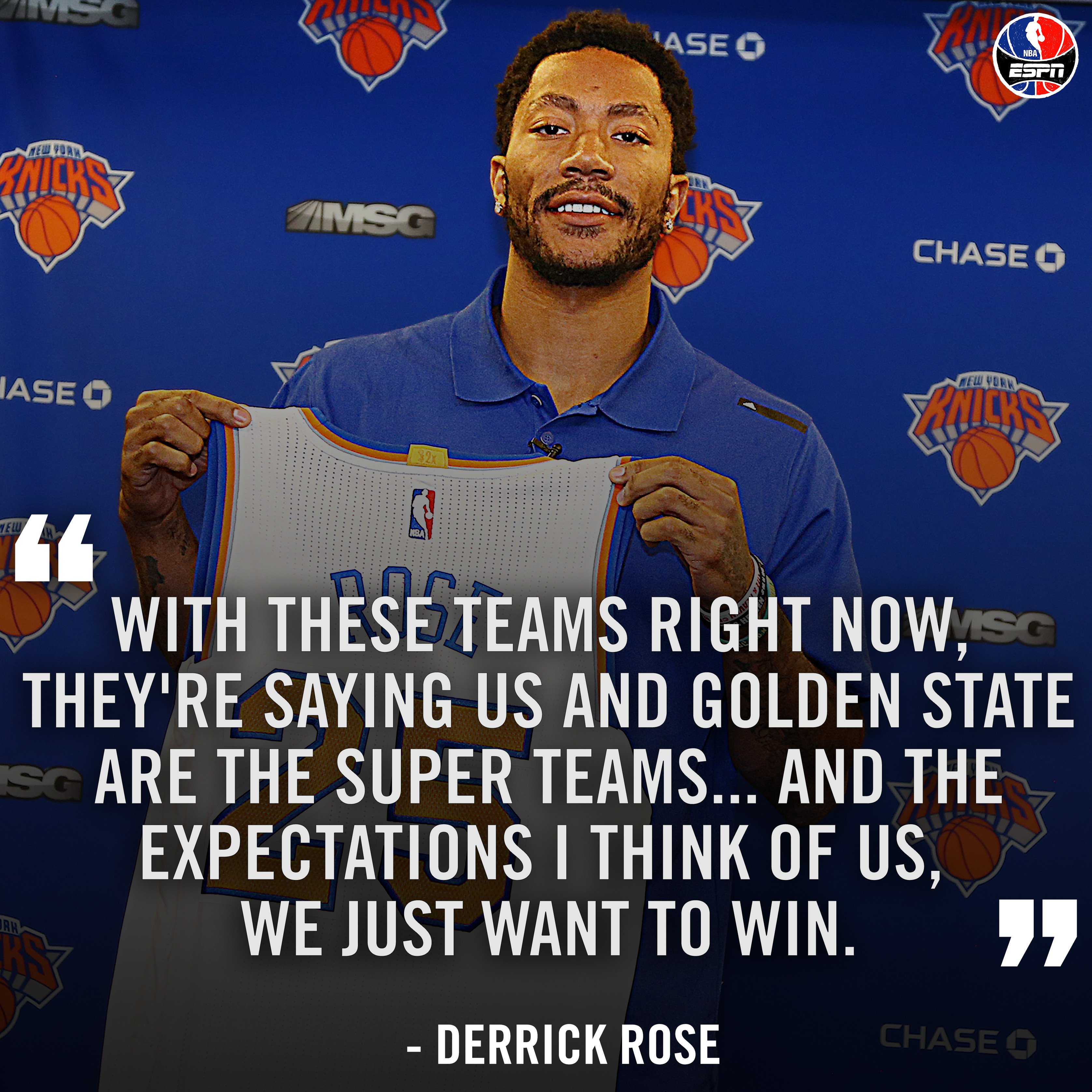 Derrick Rose: Knicks called 'super team' like Warriors