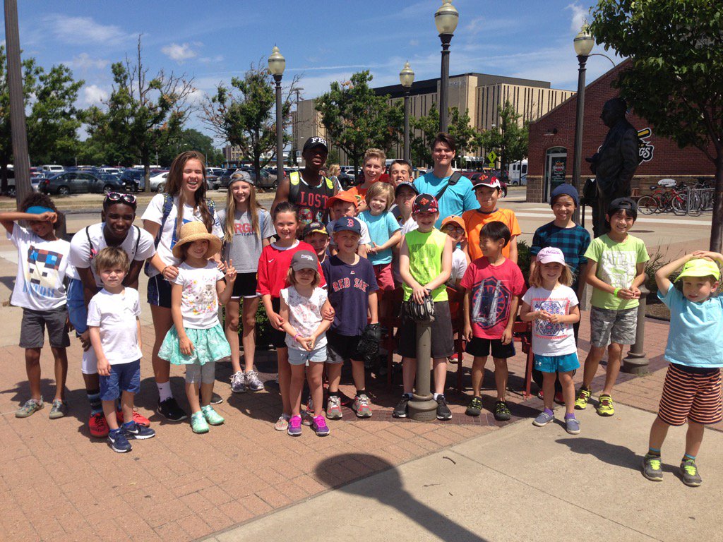 ACPhysED's tweet photo. AC Day Camp at the @RocRedWings game! @ACSRochester @mtaillie https://t.co/Ca8ufqLt1z