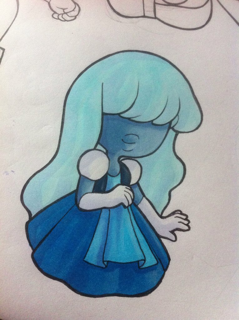 “ALSO FINISHED THIS CUTE GEM YESTERDAY #ALLCAPSDAY #STEVENUNIVERSE”