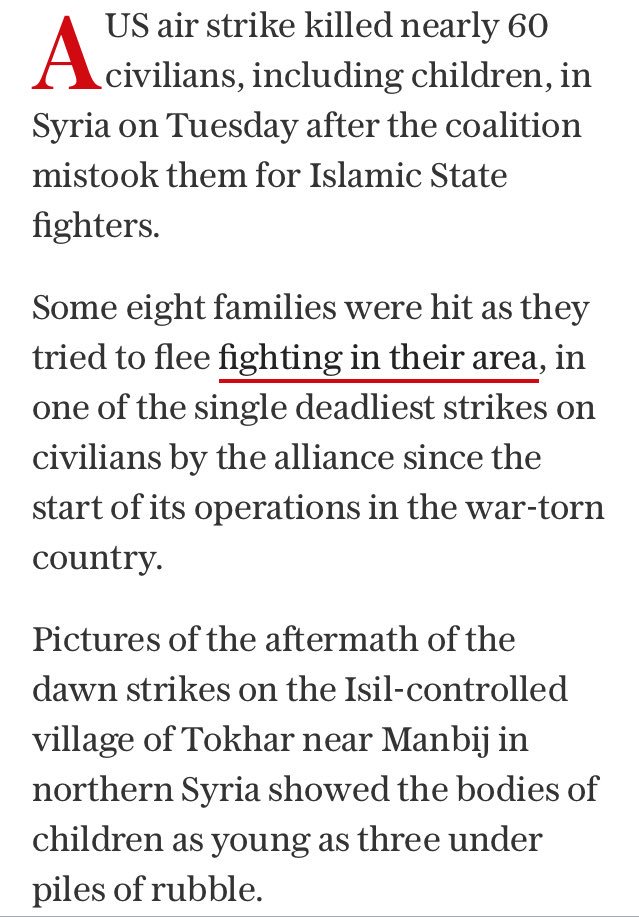 TheMcBang's tweet photo. US "mistakenly" kills nearly 60 innocent civilians in Syria and not one cry to be heard #PrayForSyria https://t.co/j6eM7j5SLq