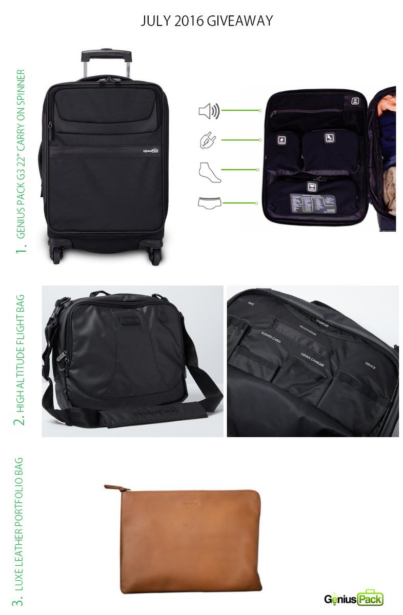 Our July giveaway is on! 3 steps to enter: 1. RT  2. Follow  3. Enter your email here: geniuspack.com/pages/enter-gi…