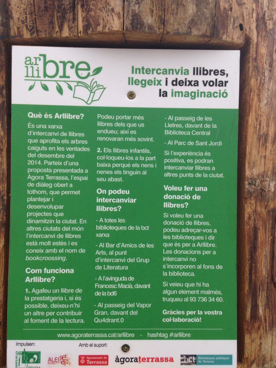 kundukundu's tweet photo. #Terrassa #arllibre #aquestaciutatTeAlgo #crossbooking https://t.co/7IcqPbYTiK