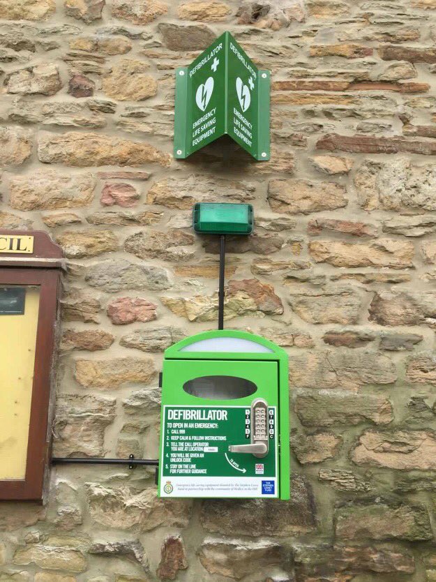 #Defibrillator in place at Hedley on the Hill in #Northumberland