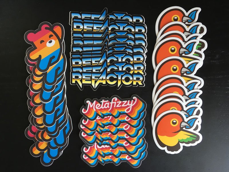 desandro's tweet photo. See you at #CodePenDC tonight, hauling Metafizzy goodies https://t.co/2mdmVoEaIE https://t.co/bqme2avL5I
