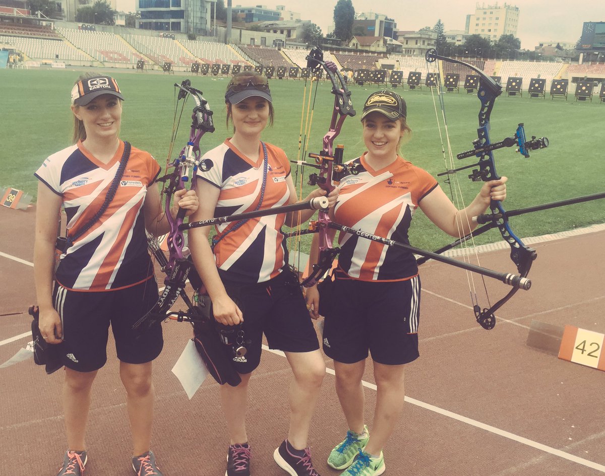<a href="/archerygb/">Archery GB</a> shooting for gold on Saturday our Jnr compound women's team #awesometeammates #teamgb