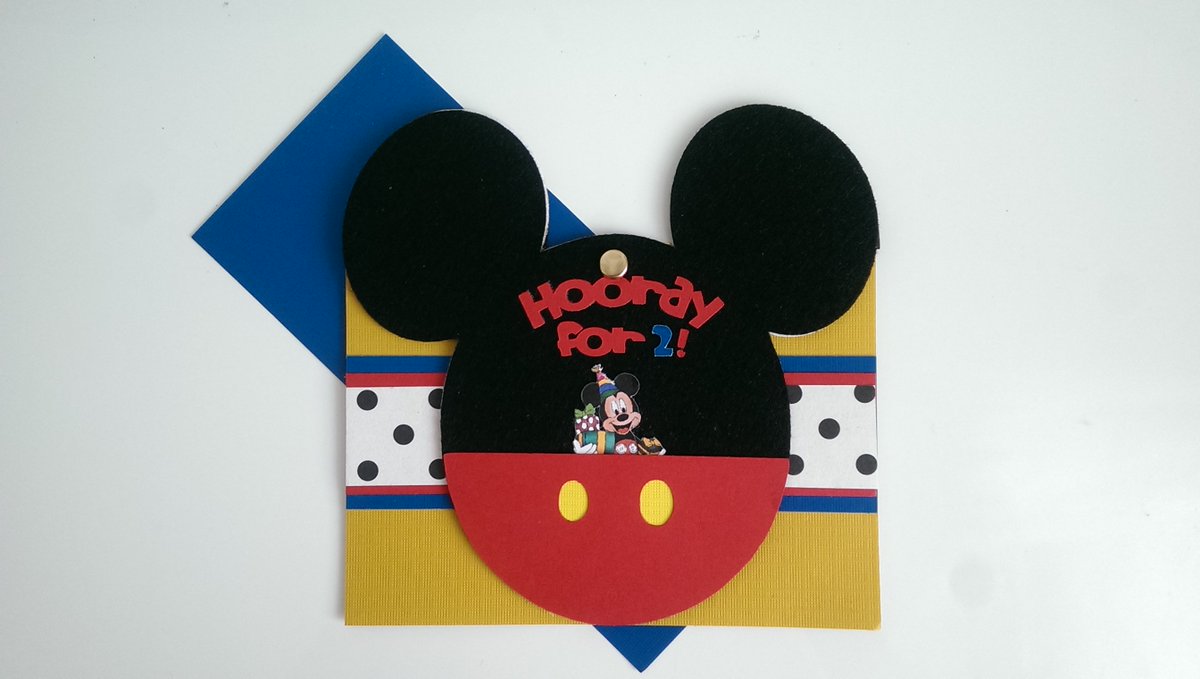 Check out this #handmade #mickeymouse #jijid #birthdaycard for a 2 year old! #supportblackowned #supportwomanowned