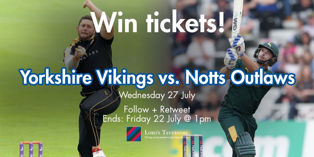 LordsTaverners's tweet photo. #Win @YorkshireCCC v @TrentBridge @OneDayCup tickets!
Follow + RT to enter #comp
Ts+Cs: https://t.co/a9IMEgmwYP https://t.co/Vfgj4soIUd