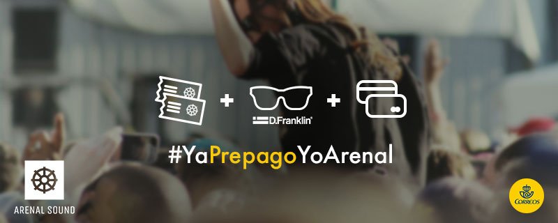 Correos's tweet photo. ¿Qué banda te hace saltar en el @ArenalSound? Responde con #YaPrepagoYoArenal y gana 🎟👓💳  https://t.co/86kCSia1Qm https://t.co/jk53Rslcbl