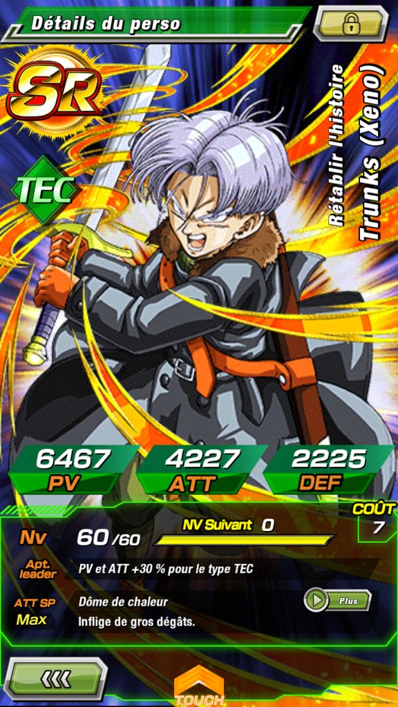 Jmax's tweet photo. Enfin attaque spe au max #TrunksXeno #DokkanBattle https://t.co/sW5uTwmP89