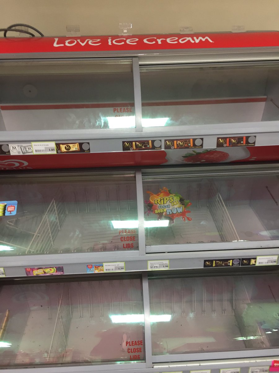 Apparently I'm not the only person who thought an ice cream would be a good idea #heatwaveproblems