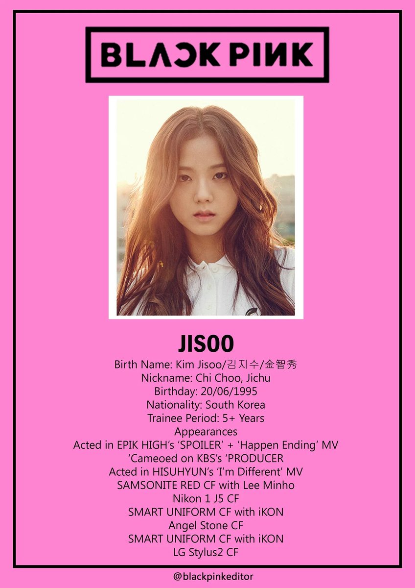 Blackpink Names In Korean Writing Blackpink Jisoo Han - vrogue.co