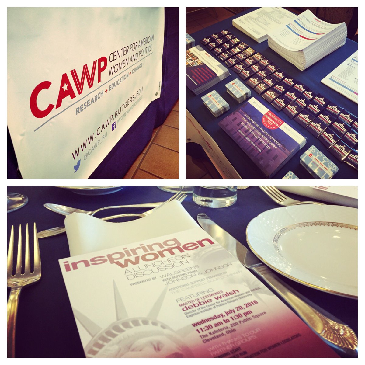 GenderWatch2018's tweet image. This morning, @CAWP_RU &amp;amp; #GenderWatch2016 are partners at the Inspiring Women luncheon at the #RNCinCLE