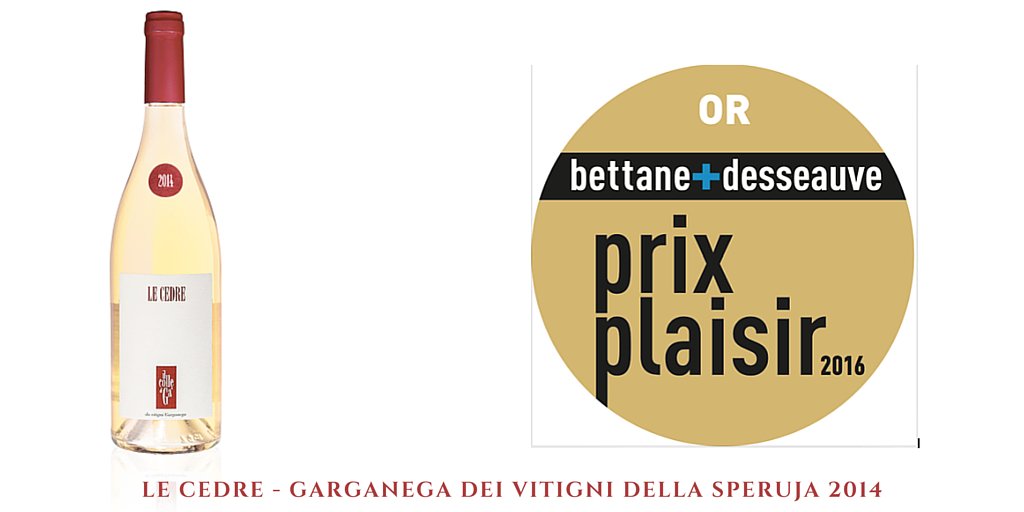 IlCollediGa's tweet photo. Medaglia ORO al nostro #LeCedre #CollediGa #Garganega DOC #ColliBerici al concorso #PrixPlaisir di @BettaneDesseauv https://t.co/FnRIv3ZesZ