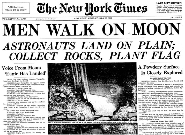 One small step for man, one giant leap for mankind on this day in 1969 ...