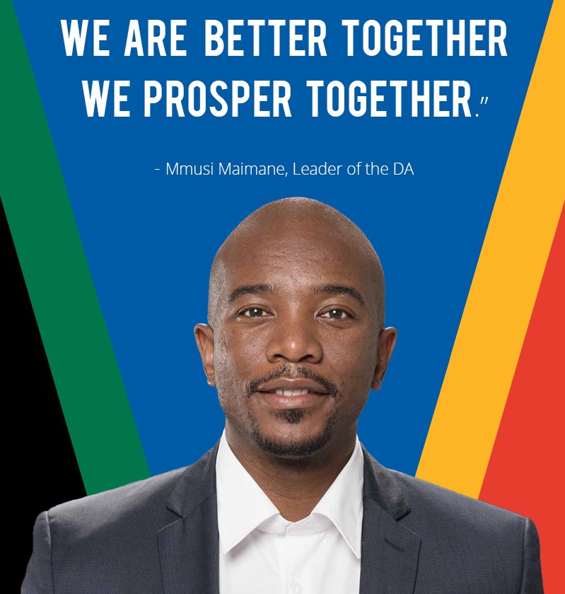 Our_DA's tweet photo. "We are #BetterTogether. We prosper together." - @MmusiMaimane

RETWEET if you agree! https://t.co/bv4tFKkbgq