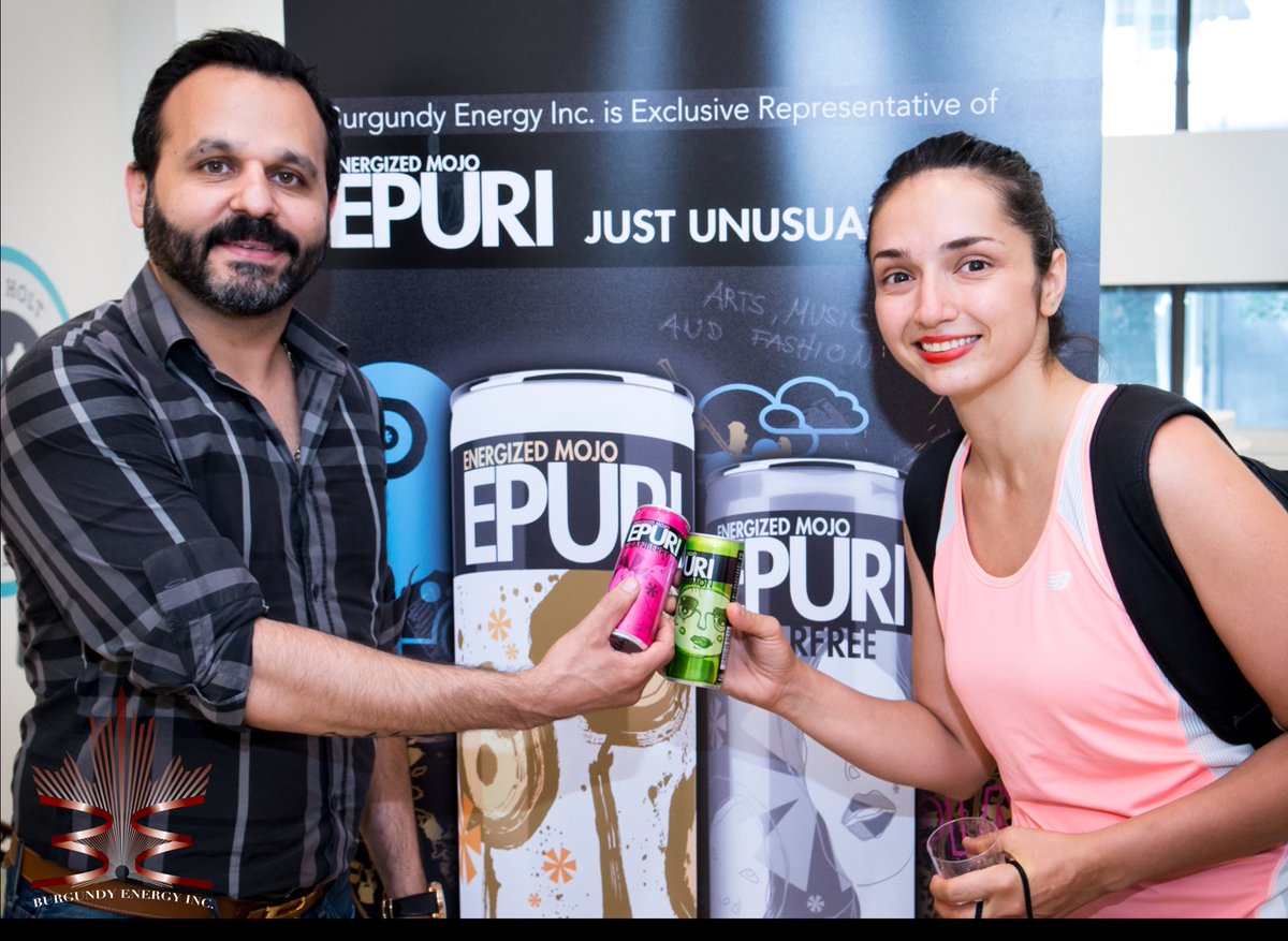 BurgundyEnergy's tweet photo. Customer expresses likings of Epuri to the mastermind behind EpuriCanada - Majid Mirsaeedi.@HoltsMontreal tasting. https://t.co/7X3UeVPCDJ
