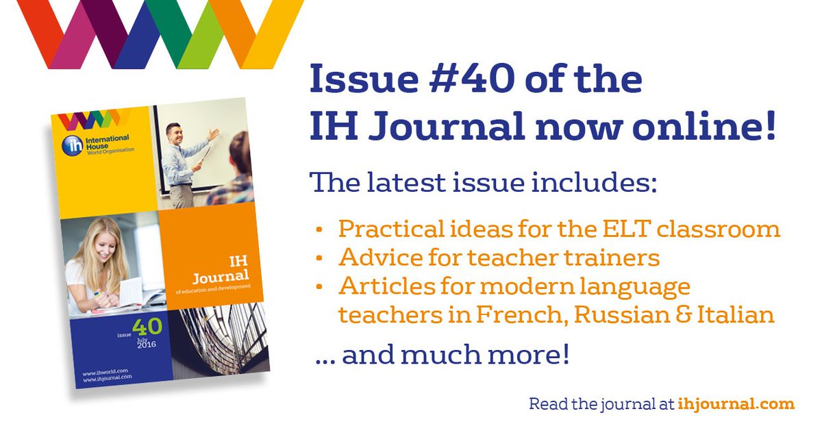 Time to read the 40th issue of the IH Journal! Online now at ihjournal.com