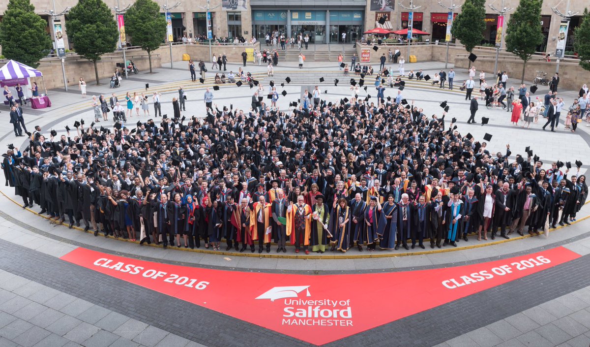 SalfordUni's tweet photo. Huge congrats to our graduates today! Apologies if you were affected by the small technical problems at registration https://t.co/6o3CPd0aRB