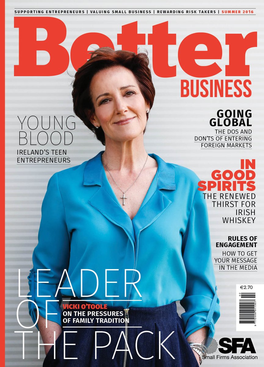 We're very excited that the latest issue of <a href="/SFA_Irl/">Small Firms Association</a> Better Business featuring <a href="/JJOToole_ie/">JJ O'Toole Ltd.</a> Vicki O'Toole is out now
