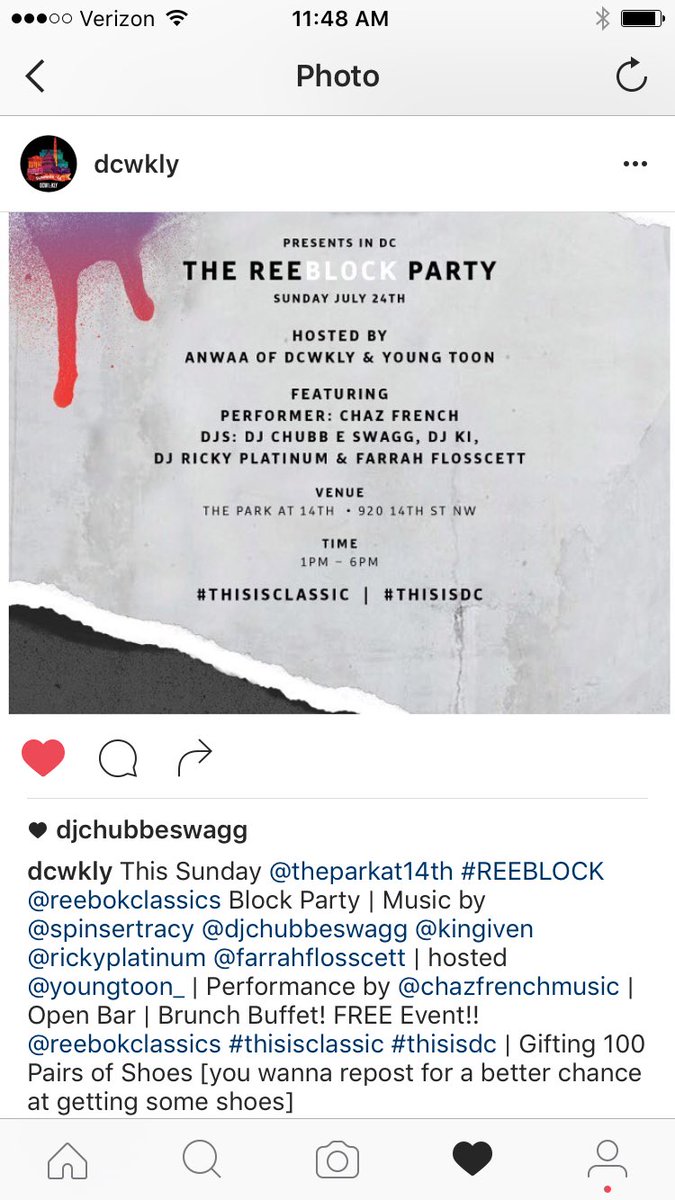 DjChubbESwagg's tweet photo. WOW @AnwaaKong and @dcwkly just ran a crazy play for #ReeBLOCKParty this weekend! Try and win some shoes + gear!!! https://t.co/pumo256DZZ
